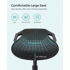 SONGMICS Standing Desk Chair, Adjustable Ergonomic Standing Stool,Swivel Sitting Balance Chair, Anti-Slip Bottom Pad