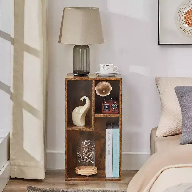 VECELO 3 Shelf Bookcase, Wood Bookshelf and Bookshelves