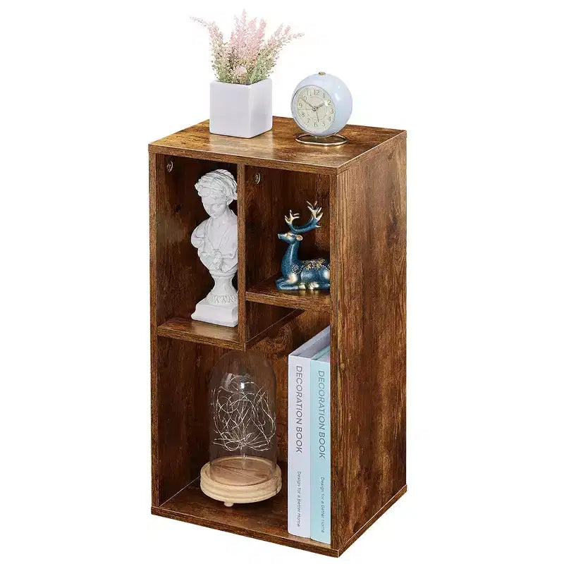 VECELO 3 Shelf Bookcase, Wood Bookshelf and Bookshelves