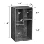 VECELO 3 Shelf Bookcase, Wood Bookshelf and Bookshelves