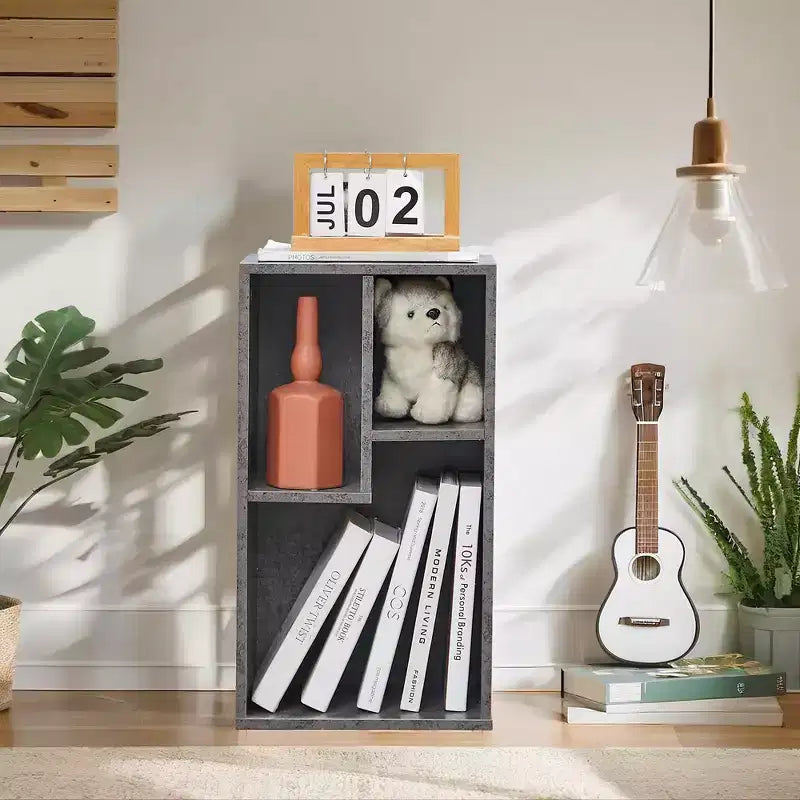 VECELO 3 Shelf Bookcase, Wood Bookshelf and Bookshelves