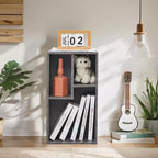 VECELO 3 Shelf Bookcase, Wood Bookshelf and Bookshelves
