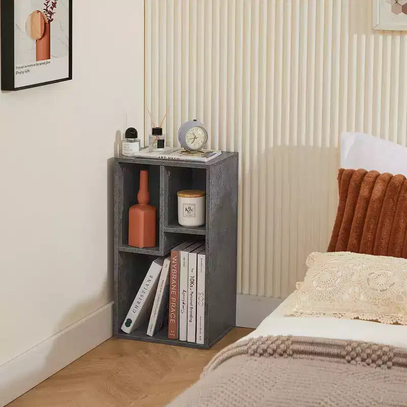 VECELO 3 Shelf Bookcase, Wood Bookshelf and Bookshelves