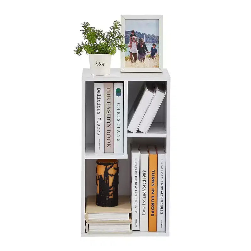 VECELO 3 Shelf Bookcase, Wood Bookshelf and Bookshelves
