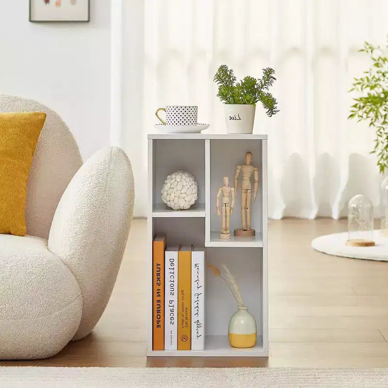 VECELO 3 Shelf Bookcase, Wood Bookshelf and Bookshelves