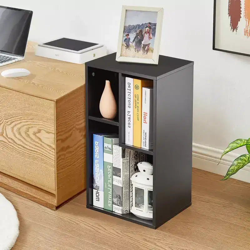 VECELO 3 Shelf Bookcase, Wood Bookshelf and Bookshelves