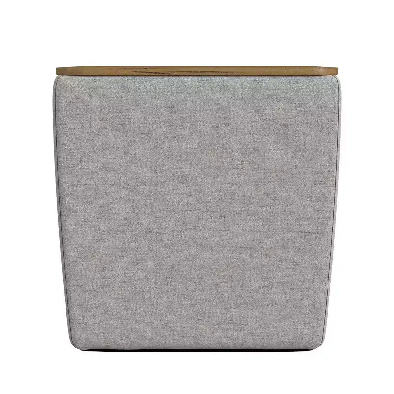 Storage Ottoman with Wood Top - HomePop