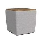 Storage Ottoman with Wood Top - HomePop