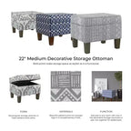 Medium Storage Ottoman - HomePop