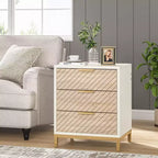 Lantine Wooden 3 Drawers Nightstand
