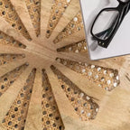 Flora Round Coffee Table - Natural/Brass - Safavieh