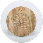 Flora Round Coffee Table - Natural/Brass - Safavieh