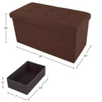 Hasting Home 30-Inch Folding Storage Ottoman with Removable Bin