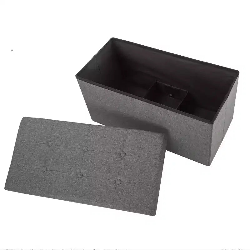 Hasting Home 30-Inch Folding Storage Ottoman with Removable Bin