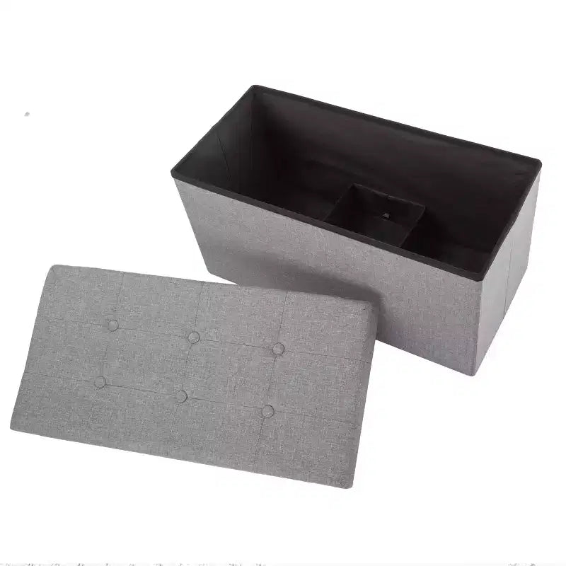 Hasting Home 30-Inch Folding Storage Ottoman with Removable Bin