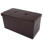 Hasting Home 30-Inch Faux Leather Folding Storage Ottoman