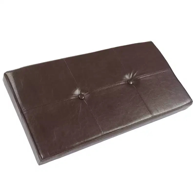 Hasting Home 30-Inch Faux Leather Folding Storage Ottoman
