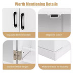 Costway 47.5 kitchen Pantry Cabinet with Doors Adjustable Shelves Anti-toppling Devices