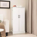 Costway 47.5 kitchen Pantry Cabinet with Doors Adjustable Shelves Anti-toppling Devices
