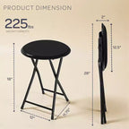 Hasting Home Backless 18-Inch Folding Stool with 225lb Capacity