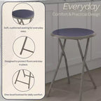Hasting Home Backless 18-Inch Folding Stool with 225lb Capacity