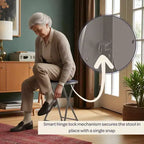 Hasting Home Backless 18-Inch Folding Stool with 225lb Capacity