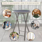 Hasting Home Backless 18-Inch Folding Stool with 225lb Capacity