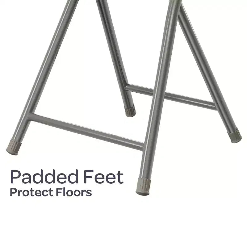 Hasting Home Backless 18-Inch Folding Stool with 225lb Capacity