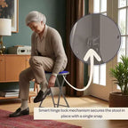 Hasting Home Backless 18-Inch Folding Stool with 225lb Capacity