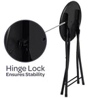 Hasting Home Backless 18-Inch Folding Stool with 225lb Capacity