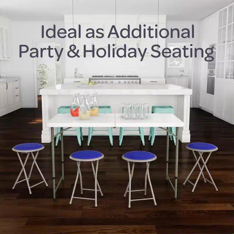 Hasting Home Backless 18-Inch Folding Stool with 225lb Capacity