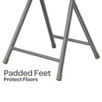 Hasting Home Backless 18-Inch Folding Stool with 225lb Capacity