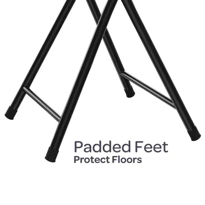Hasting Home Backless 18-Inch Folding Stool with 225lb Capacity