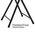 Hasting Home Backless 18-Inch Folding Stool with 225lb Capacity