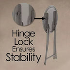 Hasting Home Backless 18-Inch Folding Stool with 225lb Capacity