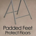 Hasting Home Backless 18-Inch Folding Stool with 225lb Capacity
