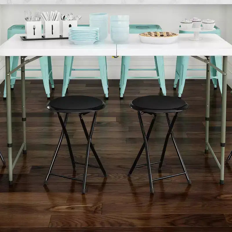 Hasting Home Backless 18-Inch Folding Stool with 225lb Capacity