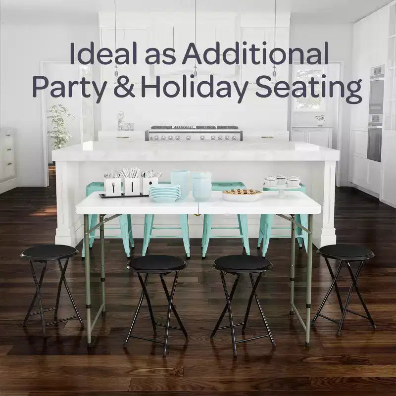 Hasting Home Backless 18-Inch Folding Stool with 225lb Capacity
