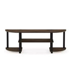 Furinno Wide TV Stand Entertainment Center for TV's up to 55 with Open Bookcases Shelves Columbia Walnut/Black