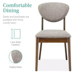 Best Choice Products 5-Piece Compact Wooden Mid-Century Modern Dining Set w/ 4 Chairs, Padded Seat & Back