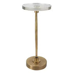 Uttermost Waveney 11 1/2W Antique Brass Round Drink Table