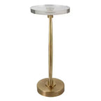 Uttermost Waveney 11 1/2W Antique Brass Round Drink Table