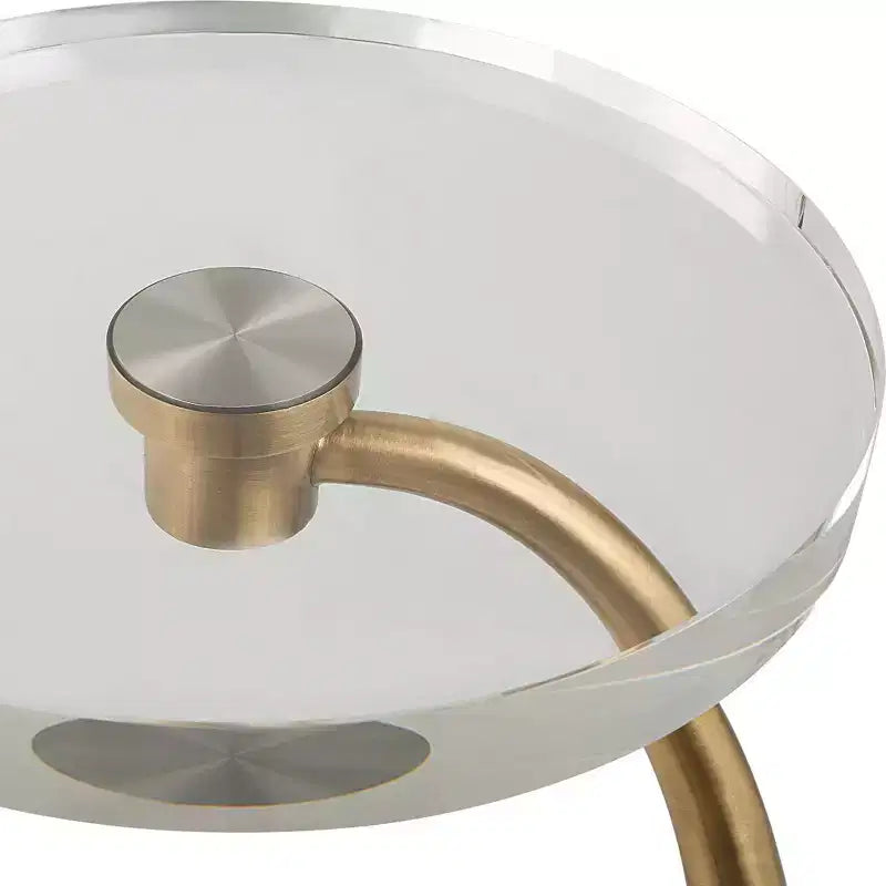 Uttermost Waveney 11 1/2W Antique Brass Round Drink Table