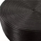 Uttermost Bongo 22 Wide Stained Black Rattan Round Side Table