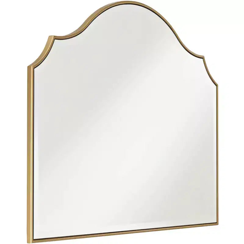 Noble Park Vinyard Arch Top Vanity Decorative Wall Mirror Vintage Beveled Glass Gold Frame 38 Wide for Bathroom Bedroom Home