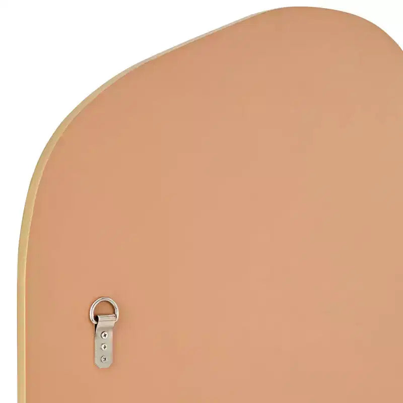 Noble Park Arch Top Vanity Wall Mirror Modern Beveled Glass Gold Wood Frame 26 Wide for Bathroom Bedroom Living Room Home Office