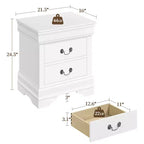 Yaheetech Modern 2-drawer Nightstand Bedside Table