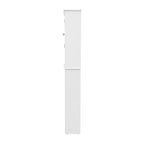Flash Furniture Dune Farmhouse Over the Toilet Bathroom Storage Cabinet Organizer with Magnetic Closure Doors, Adjustable Cabinet Shelf, Open Lower Shelf