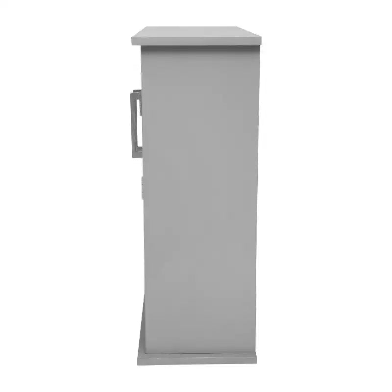 Flash Furniture Vega Wall Mounted Bathroom Medicine Cabinet Storage Organizer with Magnetic Closure Doors, Adjustable Shelf, and Lower Open Shelf