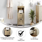 Merrick Lane Mobile Bagno a 2 Cassetti con Ripiano a Giorno